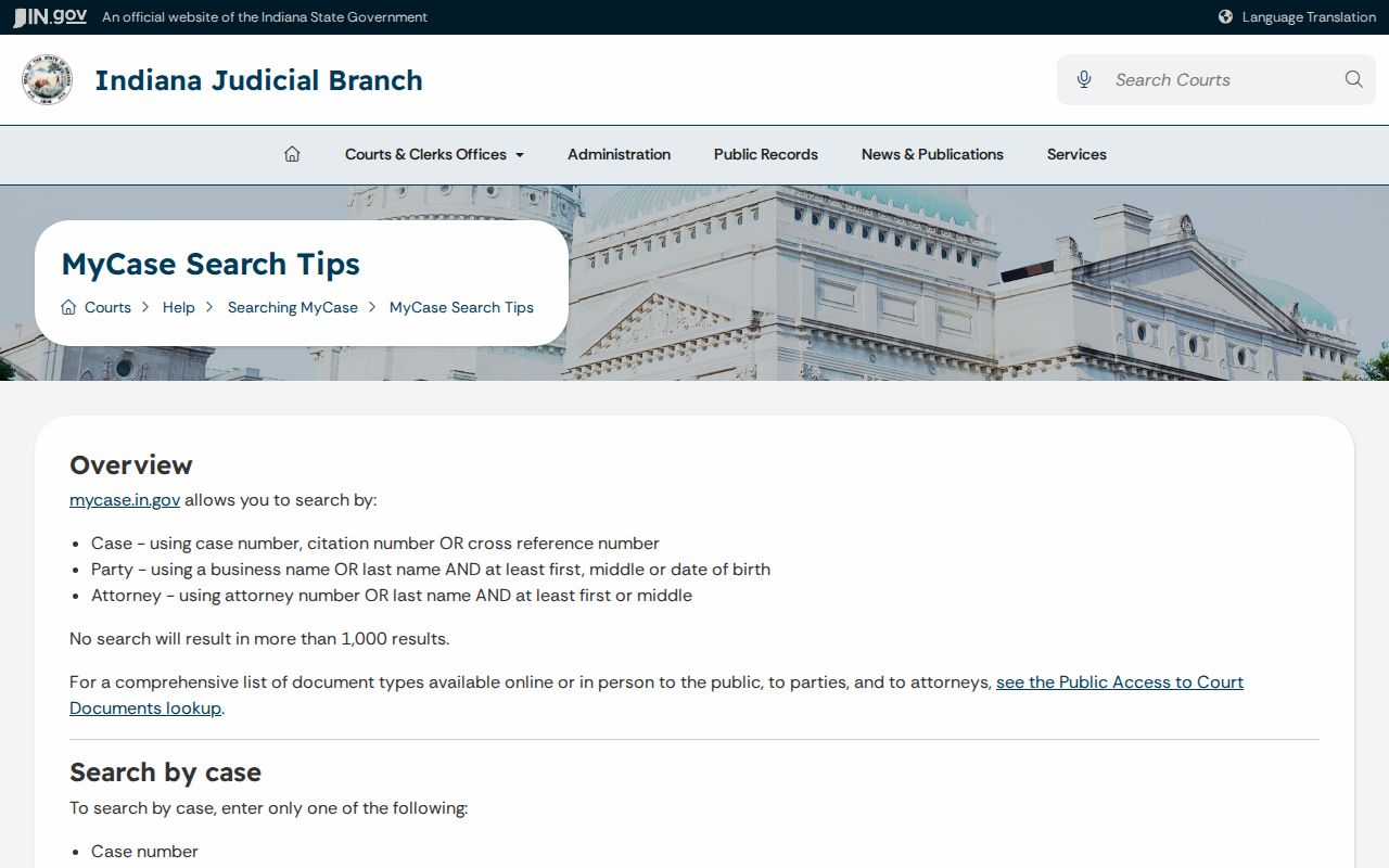 Fayette County warrant lookup field guidance in MyCase