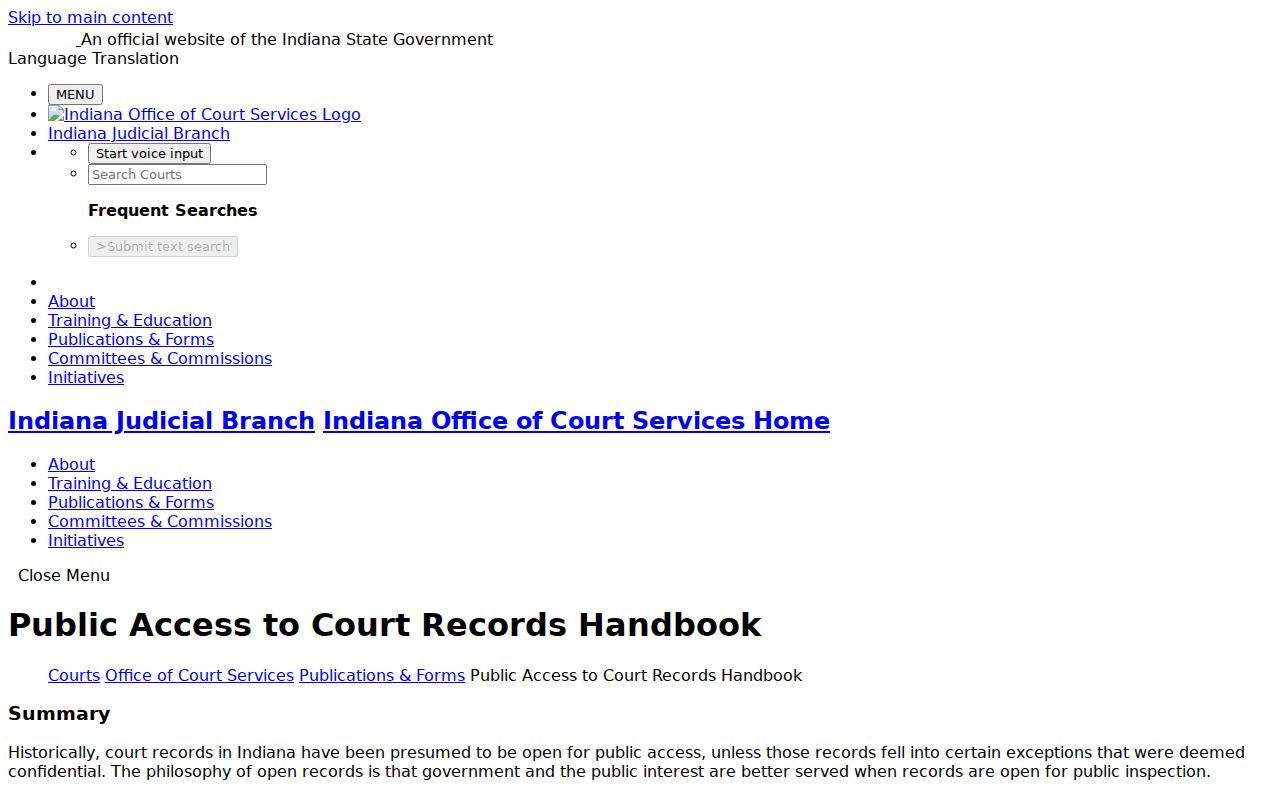 Fayette County warrant records and Indiana court access guidance